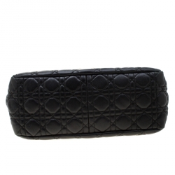 Pre Owned حقيبة ديور نيولوك جلد كاناج أسود بقلاب