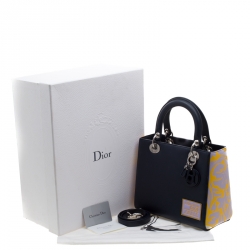 Pre Owned حقيبة ديور ليدي ديور جلد طباعة زهور متوسطة