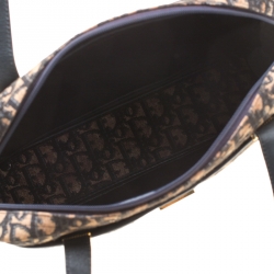 Pre Owned حقيبة ديور كانفاس أوبليك زرقاء/ سوداء