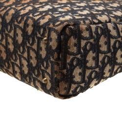 Pre Owned حقيبة ديور كانفاس أوبليك زرقاء/ سوداء