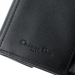 مملوكة مسبقًا محفظة ديور ليدي ديور ميني جلد كاناج سوداء