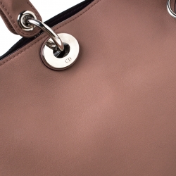 Pre Owned حقيبة يد ديور شوبر ديوريسيمو جلد وردي كبيرة