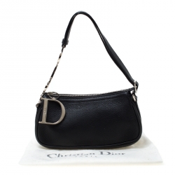 مملوكة مسبقًا حقيبة صغيرة ديور دلاية D جلد أسود