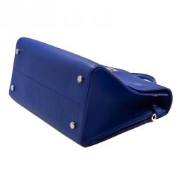 Pre Owned Dior Blue Leather Medium Diorever Bag