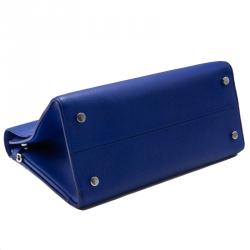 Pre Owned Dior Blue Leather Medium Diorever Bag