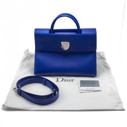 Pre Owned Dior Blue Leather Medium Diorever Bag