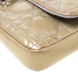 Pre Owned Dior Beige Cannage Patent Leather Miss Dior Promenade Pouch Bag
