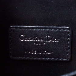 Pre Owned Dior Black Leather Studded J’adior Flap Shoulder Bag                