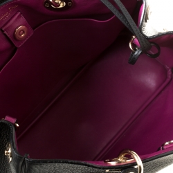 مملوكة مسبقًا حقيبة شوبر ديور دي وريسيمو جلد أسود متوسطة