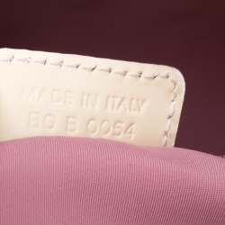 Pre Owned Dior Pink Monogram Coated Canvas and Patent Leather Boston Bag