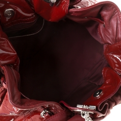 Pre Owned حقيبة ديور لو ترنت جلد كاناج مبطنة حمراء