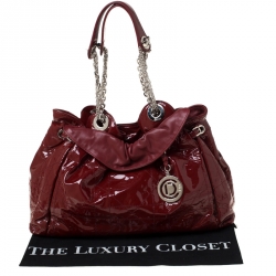 Pre Owned حقيبة ديور لو ترنت جلد كاناج مبطنة حمراء