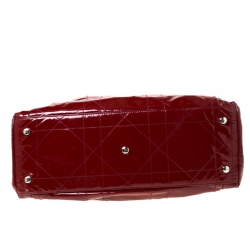 Pre Owned حقيبة ديور لو ترنت جلد كاناج مبطنة حمراء