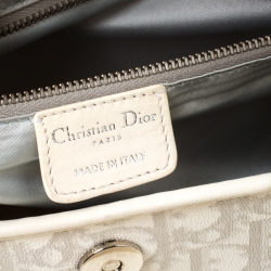 Pre Owned حقيبة ديور بوسطن رومانتيك تروتر كانفاس مقوى مونوغرامي رمادية/ بيج