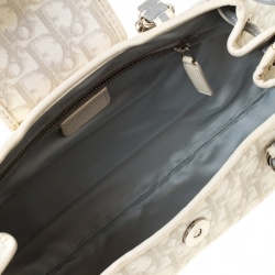 Pre Owned حقيبة ديور بوسطن رومانتيك تروتر كانفاس مقوى مونوغرامي رمادية/ بيج