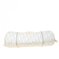 Pre Owned حقيبة ديور بوسطن رومانتيك تروتر كانفاس مقوى مونوغرامي رمادية/ بيج