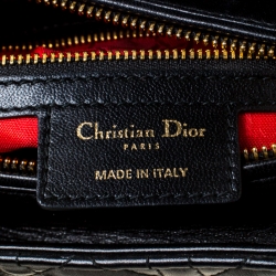 مملوكة مسبقًا Dior Black Cannage Quilted Leather Medium Lady Dior Tote 
