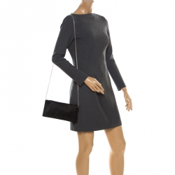 مملوكة مسبقًا Dior Black Cannage Satin Chain Clutch