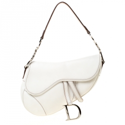 Christian Dior White Leather Mini Saddle Bag – LuxuryPromise