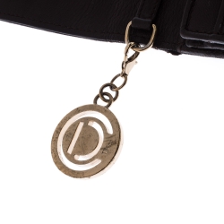 Pre Owned Dior Dark Brown Cannage Leather Lady Dior Flap Wallet 