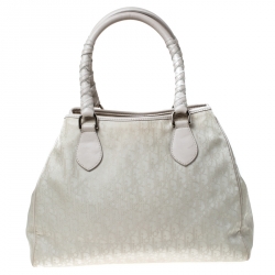 Pre Owned Dior Beige Canvas and Leather Diorissimo Tote 