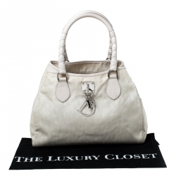 Pre Owned Dior Beige Canvas and Leather Diorissimo Tote 
