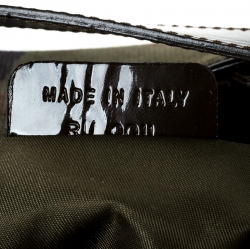 Pre Owned Dior Green Camouflage Print Leather Saddle Bag