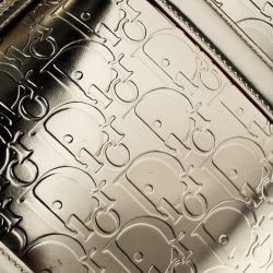 Christian Dior Gold Oblique Monogram Patent Leather Boston Bag