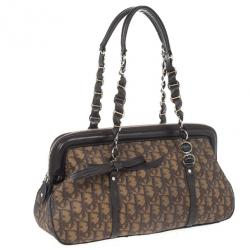 Pre Owned Christian Dior Trotter Romantique Boston Satchel Handbag