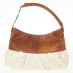 Christian Dior Cognac Pink Python Leather Corset Ballet Bag