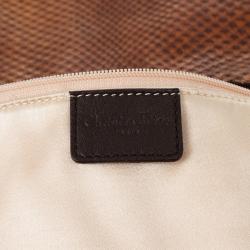 Christian Dior Cognac Pink Python Leather Corset Ballet Bag