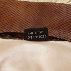 Christian Dior Cognac Pink Python Leather Corset Ballet Bag