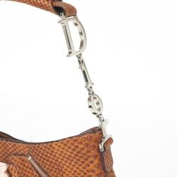 Christian Dior Cognac Pink Python Leather Corset Ballet Bag