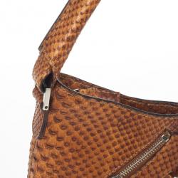 Christian Dior Cognac Pink Python Leather Corset Ballet Bag