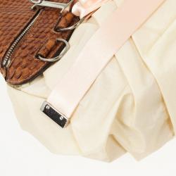 Christian Dior Cognac Pink Python Leather Corset Ballet Bag