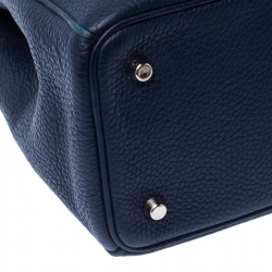 مملوكة مسبقًا Dior Blue Leather Large Diorissimo Shopper Tote