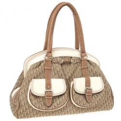 مملوكة مسبقًا Christian Dior Beige Monogram My Dior Frame Pocket Satchel