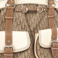 مملوكة مسبقًا Christian Dior Beige Monogram My Dior Frame Pocket Satchel