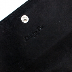 Pre Owned Dior Black Cannage Leather Wristlet Clutch