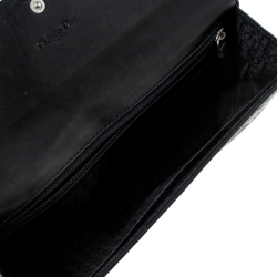 Pre Owned Dior Black Cannage Leather Wristlet Clutch