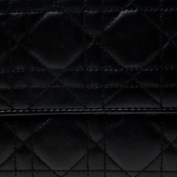 Pre Owned Dior Black Cannage Leather Wristlet Clutch