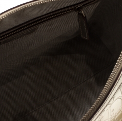 Christian Dior Metallic Gold Oblique Monogram Leather Boston Bag