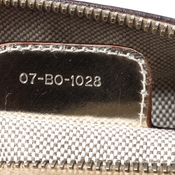 Christian Dior Metallic Gold Oblique Monogram Leather Boston Bag