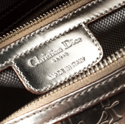 Christian Dior Metallic Gold Oblique Monogram Leather Boston Bag