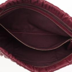 مملوكة مسبقًا Dior Red Cannage Quilted Lambskin Delidior Satin Rosette Small Clutch