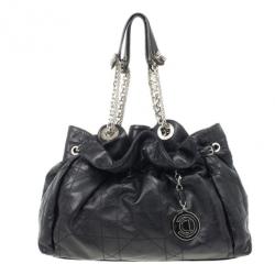 Pre Owned Christian Dior Black Cannage Leather Le Trente Bag