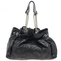 Pre Owned Christian Dior Black Cannage Leather Le Trente Bag