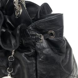 Pre Owned Christian Dior Black Cannage Leather Le Trente Bag