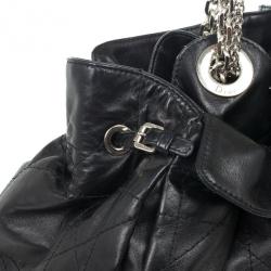 Pre Owned Christian Dior Black Cannage Leather Le Trente Bag
