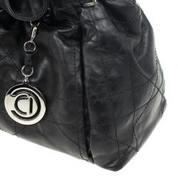 Pre Owned Christian Dior Black Cannage Leather Le Trente Bag